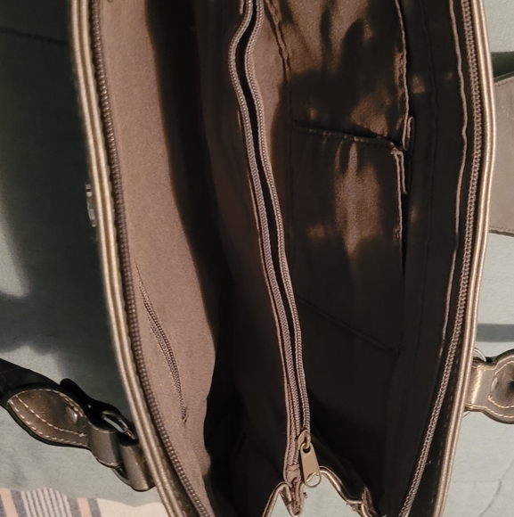 Grey Metallic Satchel - Picture 9 of 10